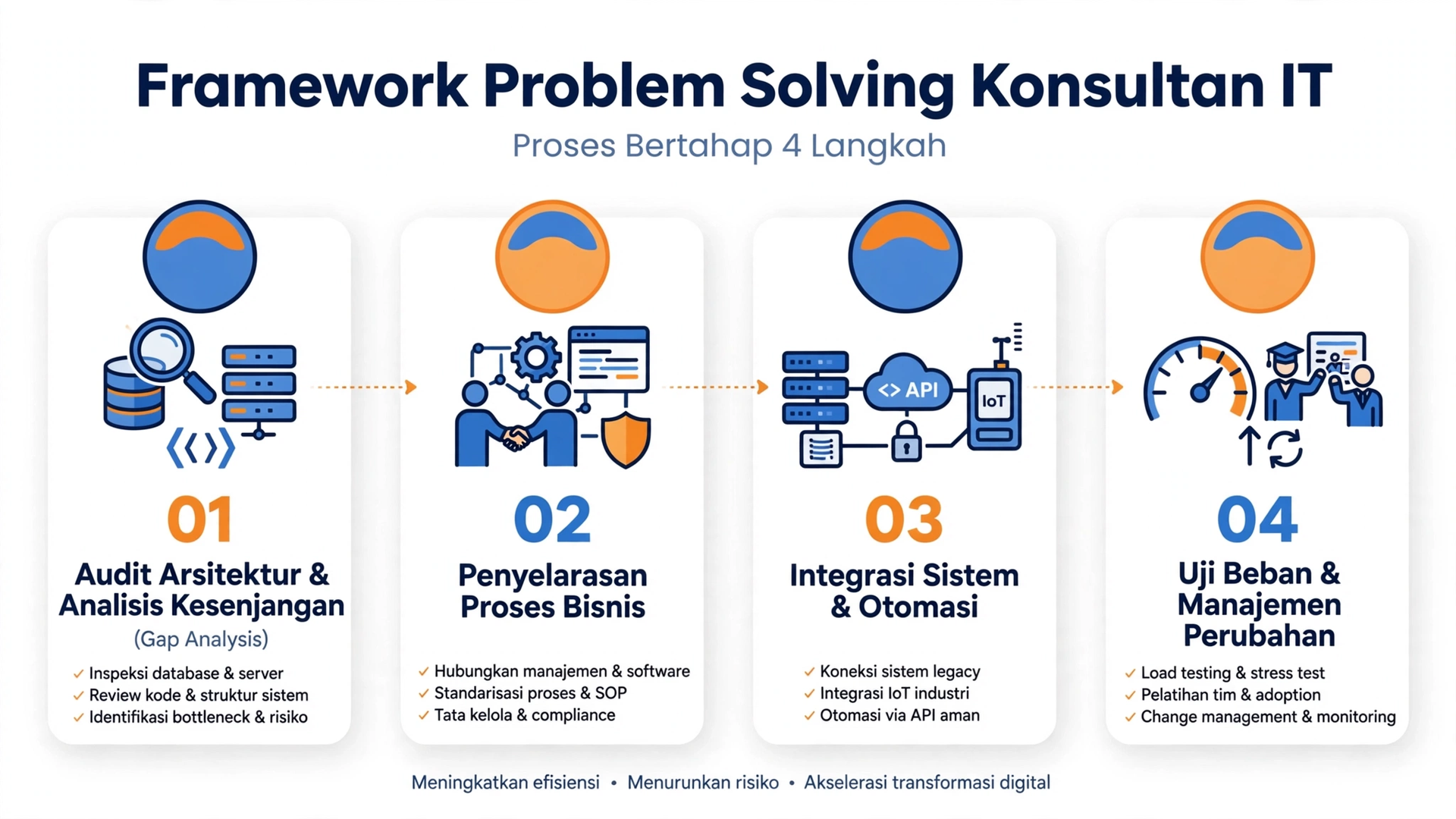 infografis: Framework Problem Solving Konsultan IT